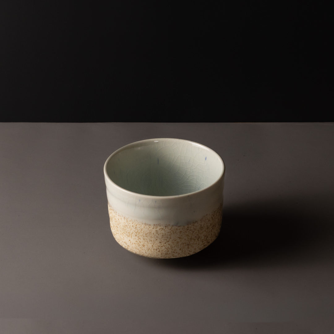 Matcha Tea Bowl 10cm Aozora Fleck - Image 3
