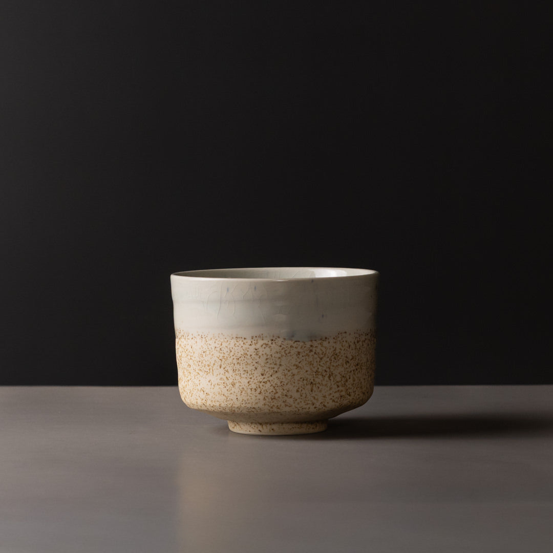 Matcha Tea Bowl 10cm Aozora Fleck - Image 4