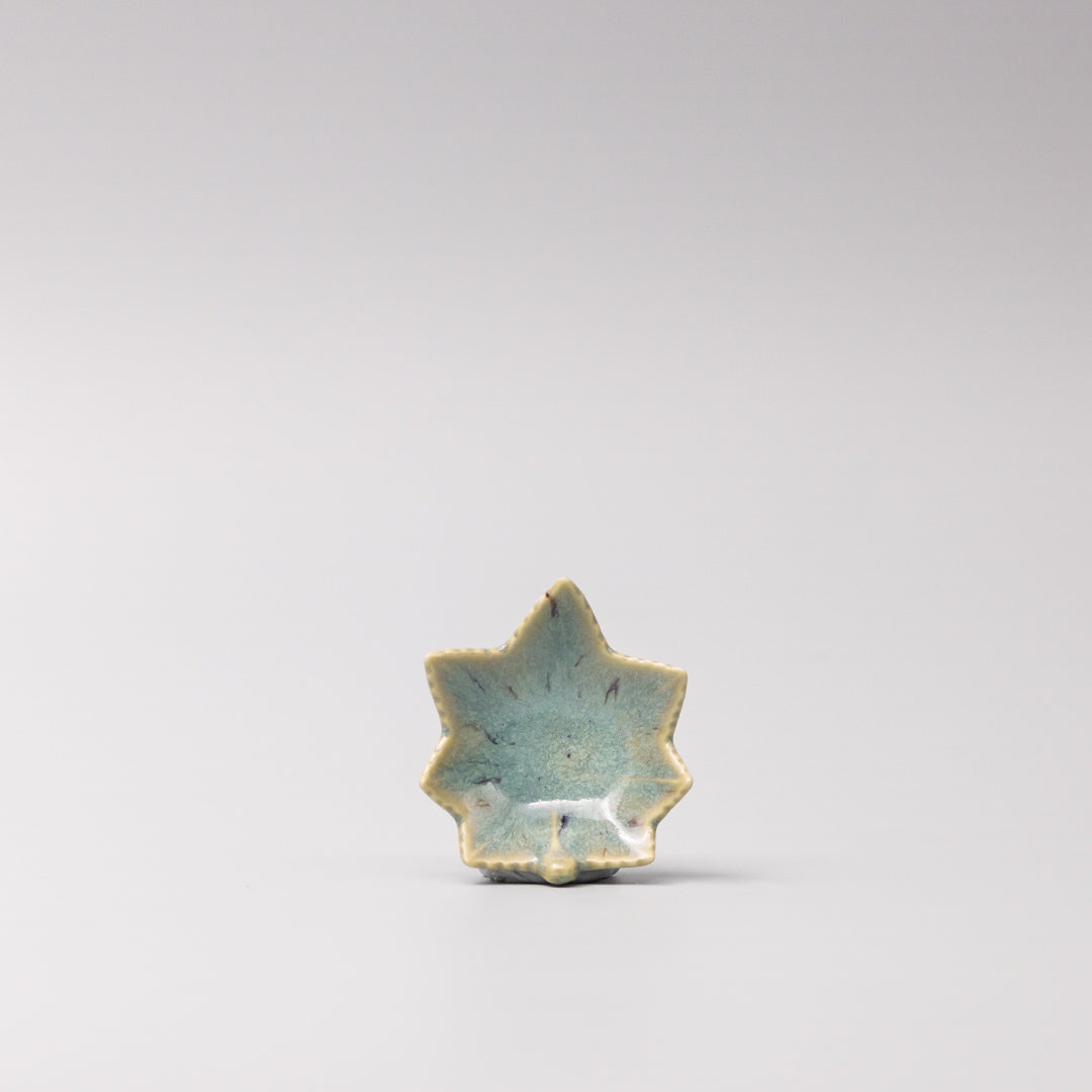 Sauce Dish Maple Leaf 6cm Mint Green - Image 3