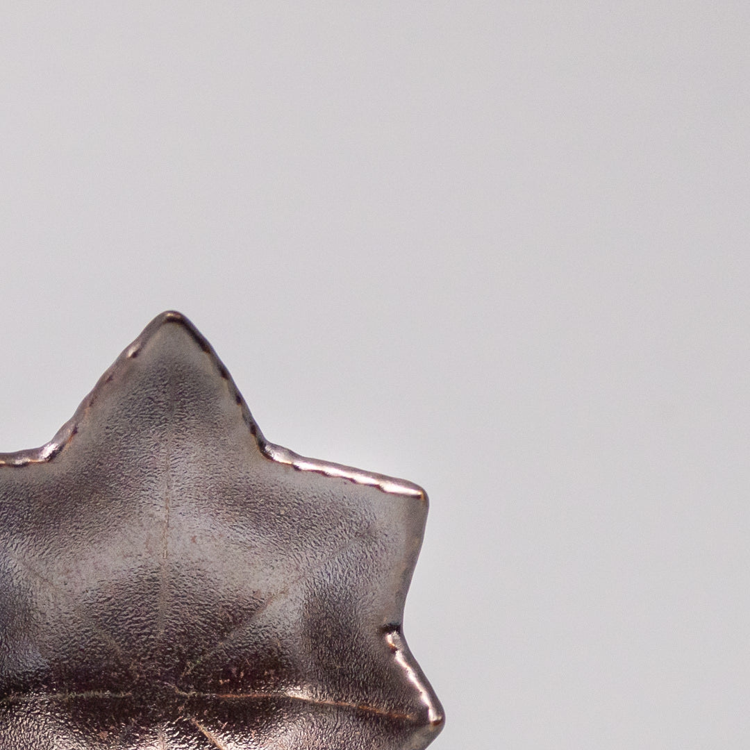 Sauce Dish Maple Leaf 6cm Metallic Lustre Glaze - Image 2