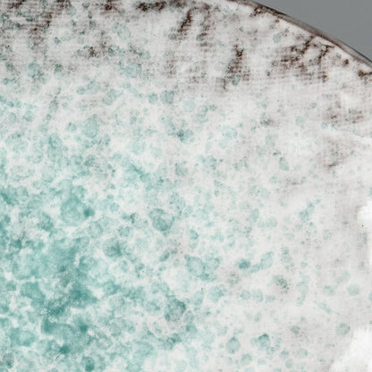 Plate Oval 24x17cm Aqua Splash Glaze - Image 3