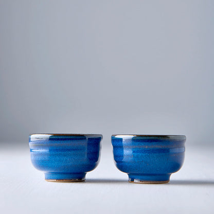 Sake Cup 35ml Gura Kiln Blue Glaze - Image 5