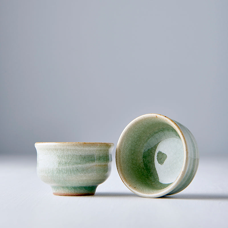 Sake Cup 35ml Celadon Glaze - Image 3