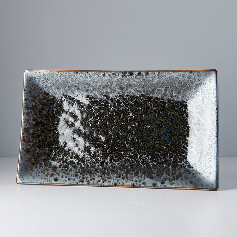 Platter Rectangular 33cm Black Pearl Glaze - Image 2