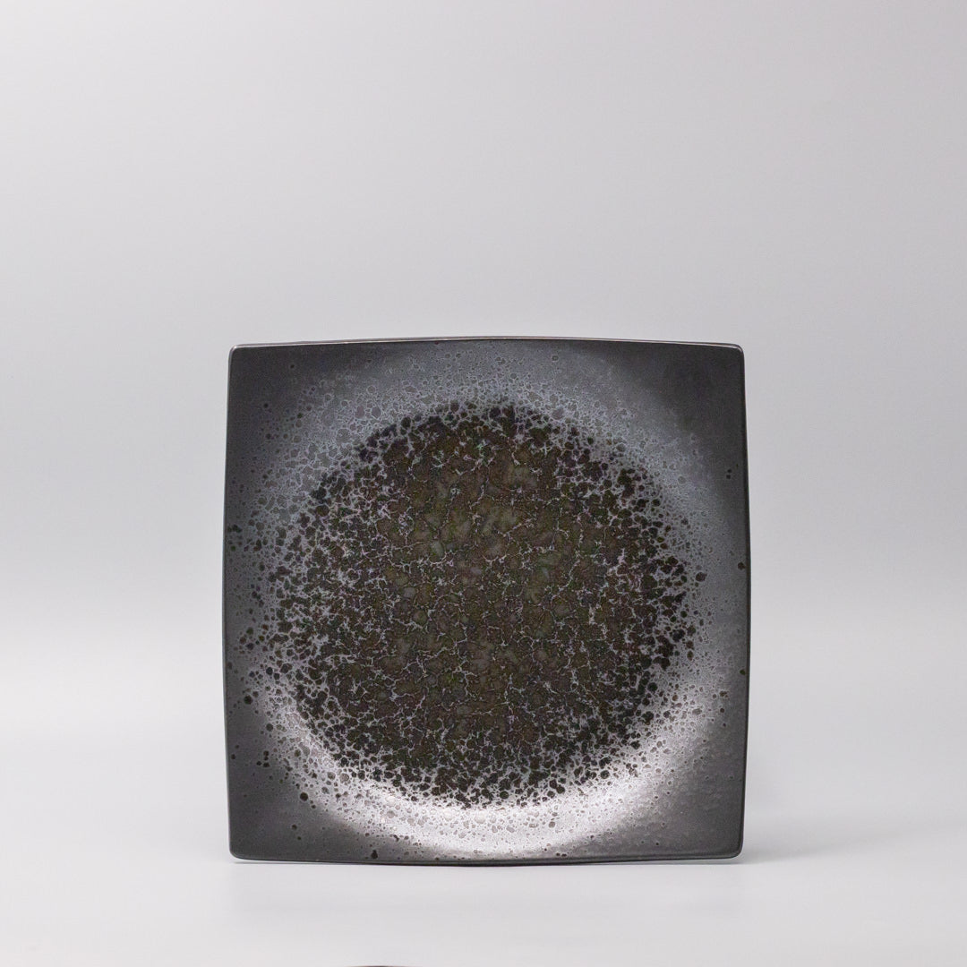Plate Square 22cm Black Pearl Glaze - Image 3