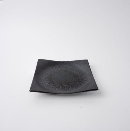 Plate Square 16cm Black Pearl Glaze