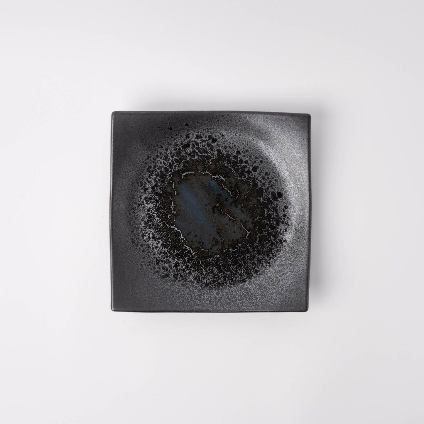Plate Square 16cm Black Pearl Glaze - Image 2