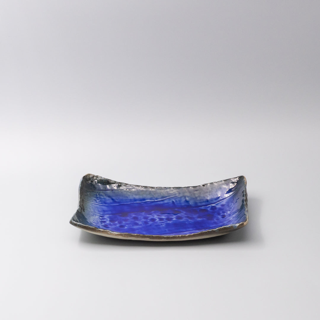 Sushi Plate Swept Side 26cm Cobalt Dark Edge - Image 2