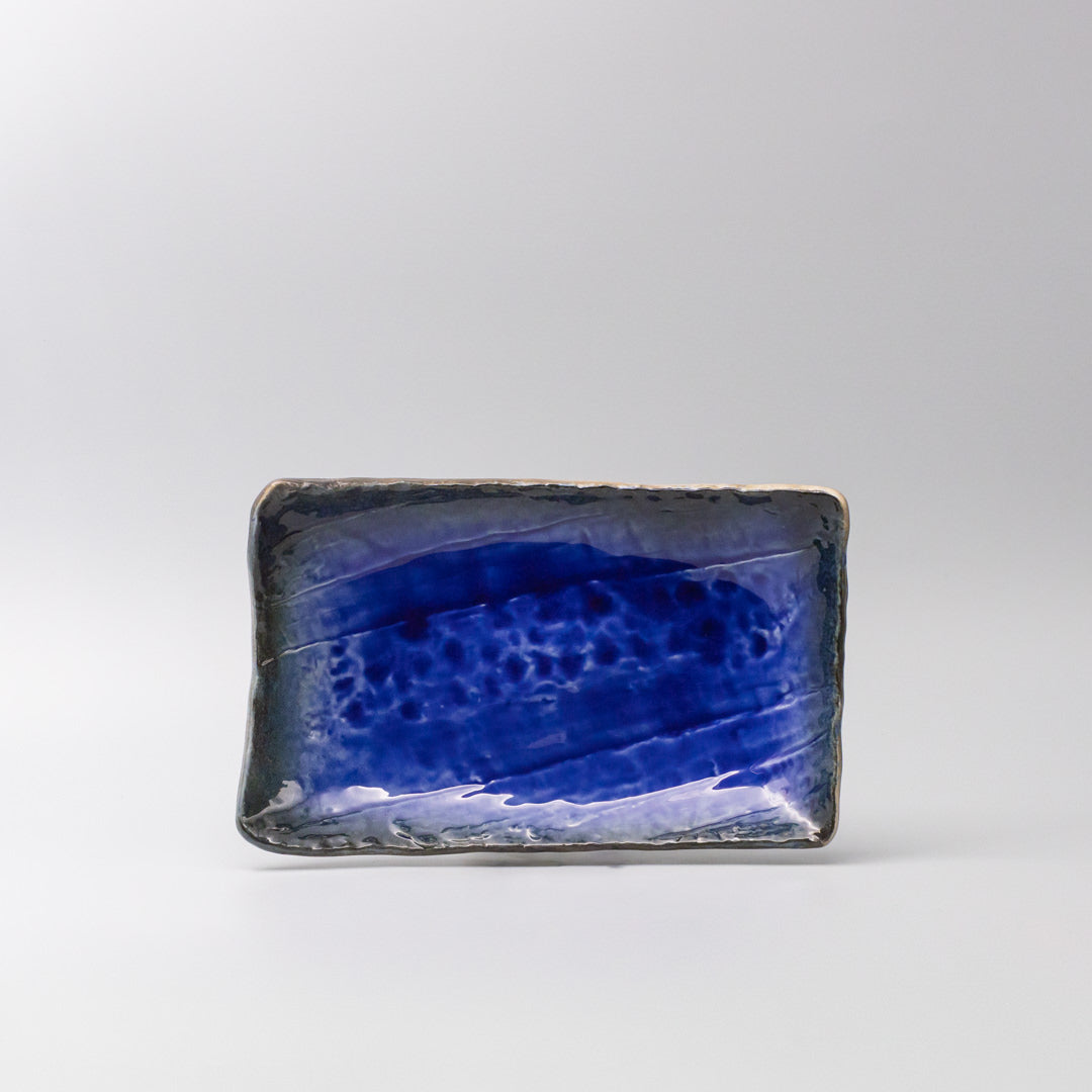 Sushi Plate Swept Side 26cm Cobalt Dark Edge - Image 4