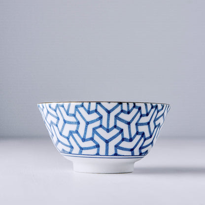 Bowl 13cm Indigo Ikat Herringbone Design - Image 3
