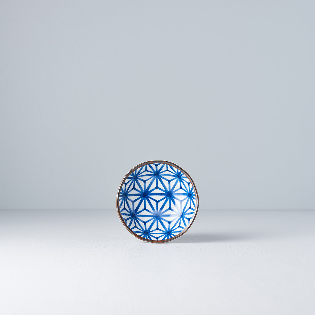 Sauce Dish 11cm Indigo Ikat Starburst Design - Image 2