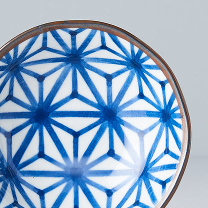 Sauce Dish 11cm Indigo Ikat Starburst Design - Image 3