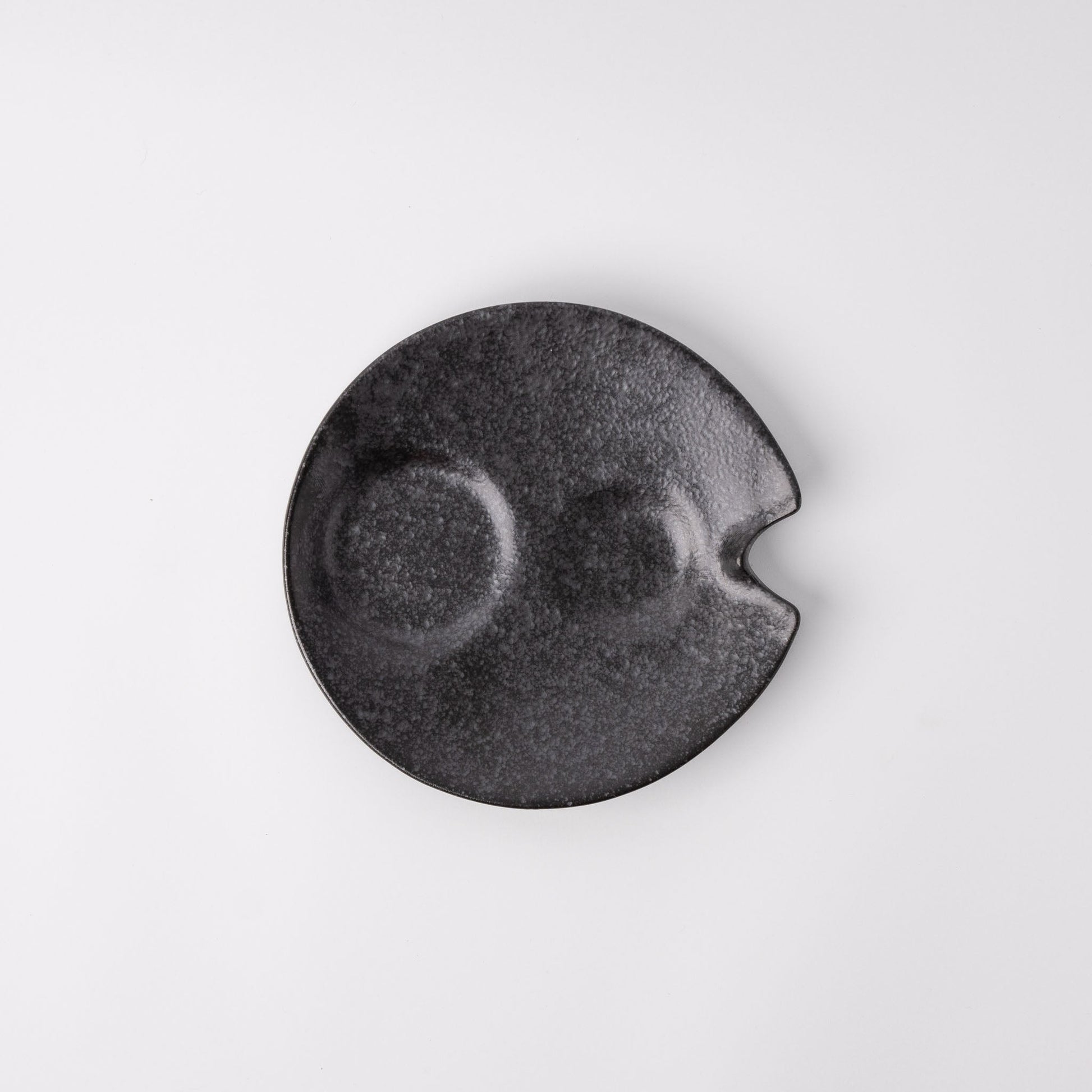 Plate Dimpled 15cm Craft Black Glaze - Image 3