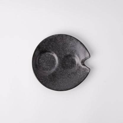 Plate Dimpled 15cm Craft Black Glaze - Image 3