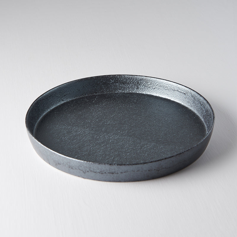Plate High Rim 25cm Craft Black Design