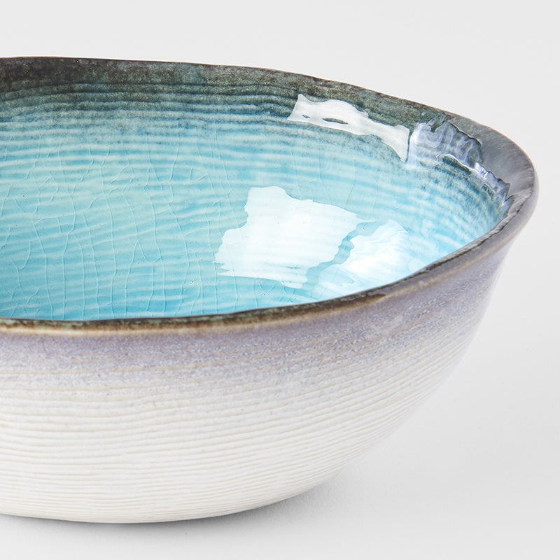 Bowl Oval 17cm Sky Blue Glaze - Image 2