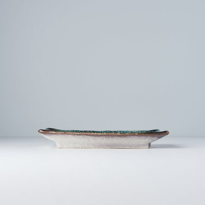 Plate Rectangular 21.5x13.5cm Sky Blue Glaze - Image 3