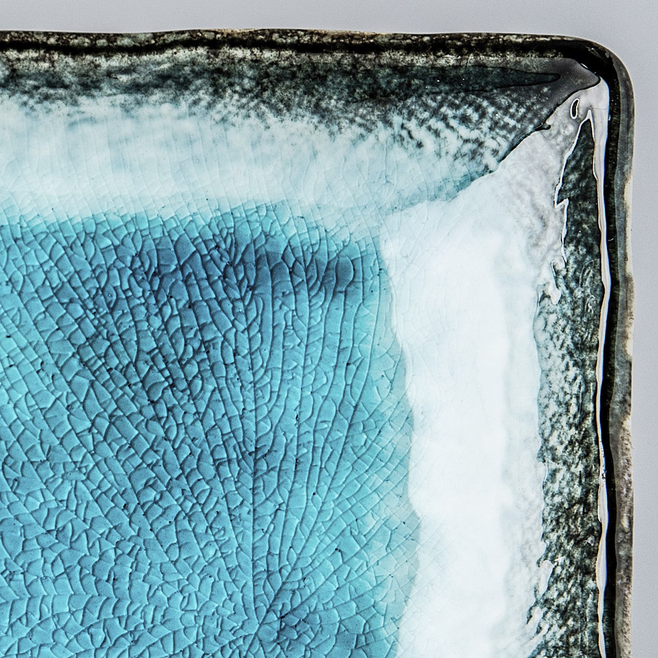 Plate Rectangular 28.5x 12cm Sky Blue Glaze - Image 4