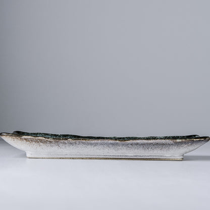 Plate Rectangular 28.5x 12cm Sky Blue Glaze - Image 5