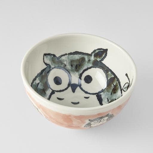 Bowl Kids 16cm Owl Peach Design - Image 3