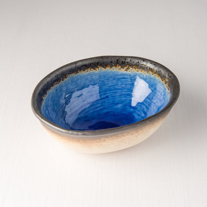 Bowl Oval 17x13cm Cobalt Blue Glaze - Image 3