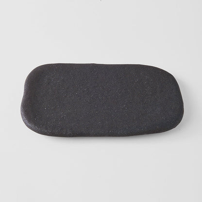 Plate Rectangular 22x13cm Stone Slab Design