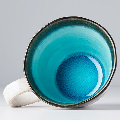 Mug with Handle 200ml Sky Blue Glaze - Image 2