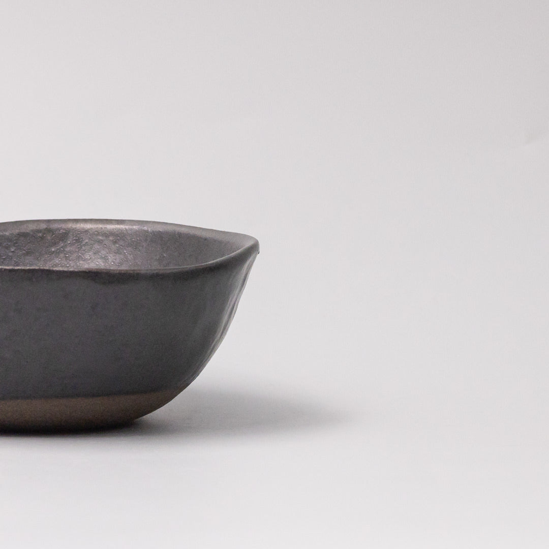 Lopsided Bowl 11.5cm Black Glaze - Image 2