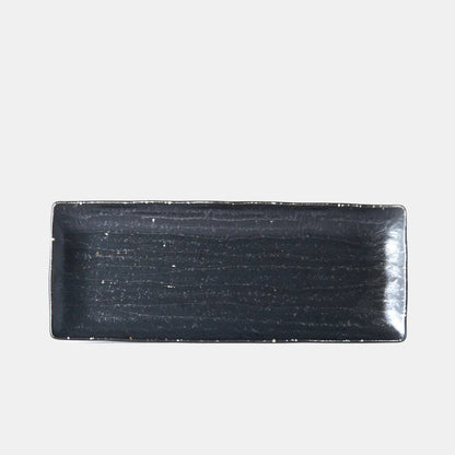 Plate Ibushi Rectangular 26.5cm Black Glaze - Image 2