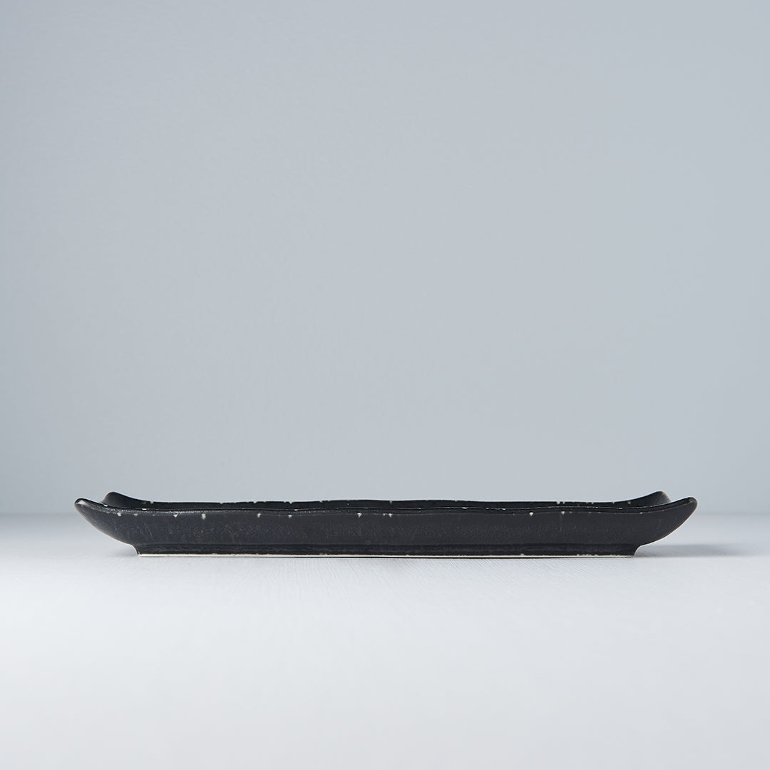 Plate Ibushi Rectangular 26.5cm Black Glaze - Image 3