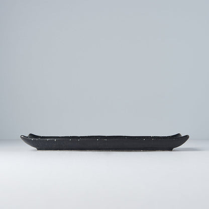 Plate Ibushi Rectangular 26.5cm Black Glaze - Image 3