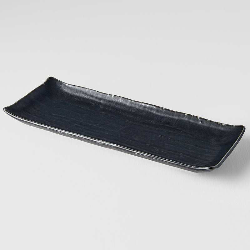 Plate Ibushi Rectangular 26.5cm Black Glaze - Image 5