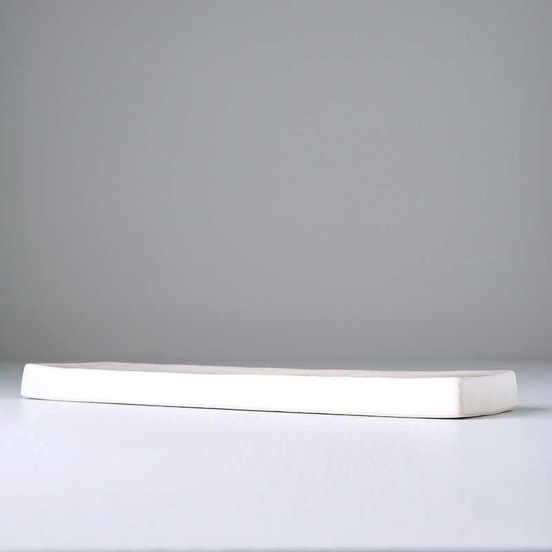 Plate Rectangular 29 x 9cm Craft White Glaze - Image 3