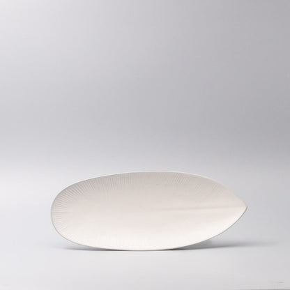 Plate Oval 31.5cm Snow Leaf Glaze - Image 3