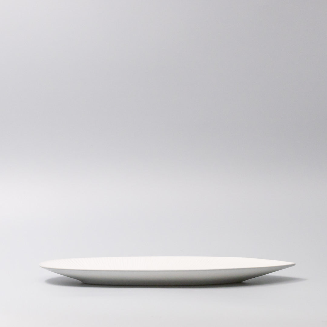 Plate Oval 31.5cm Snow Leaf Glaze - Image 4