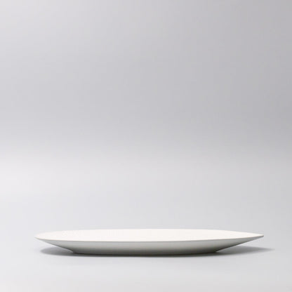 Plate Oval 31.5cm Snow Leaf Glaze - Image 4