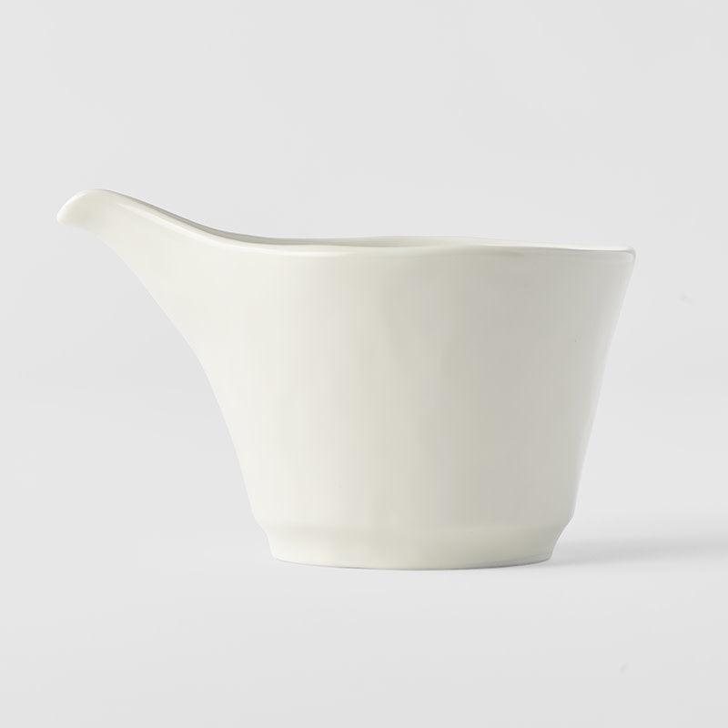 Sake Pourer 9cm Ivory White Glaze - Image 3