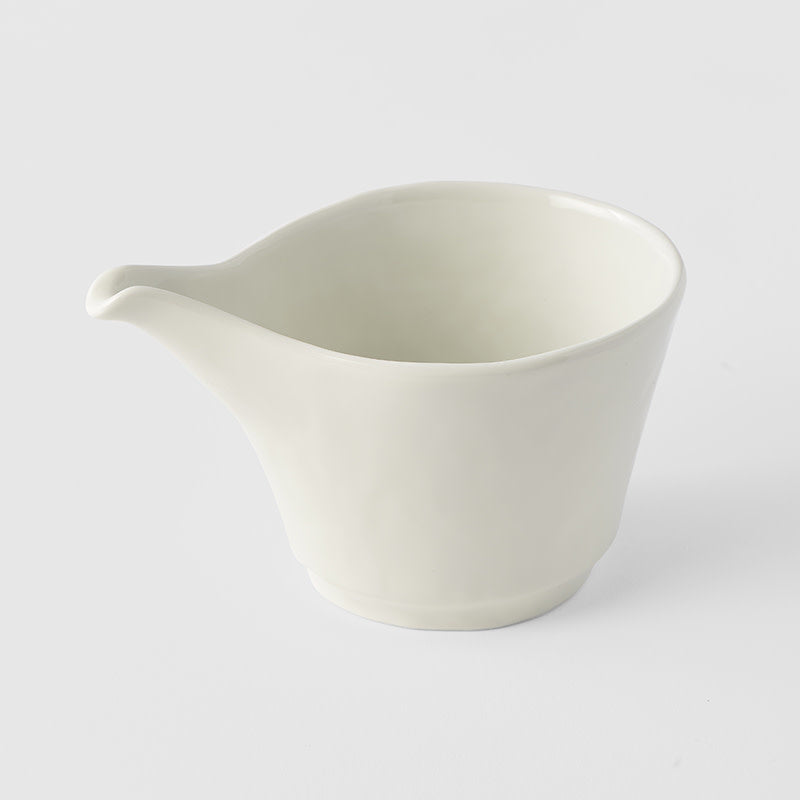 Sake Pourer 9cm Ivory White Glaze - Image 4