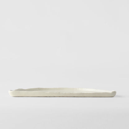 Half Moon Plate 27cm Ivory White Glaze - Image 4