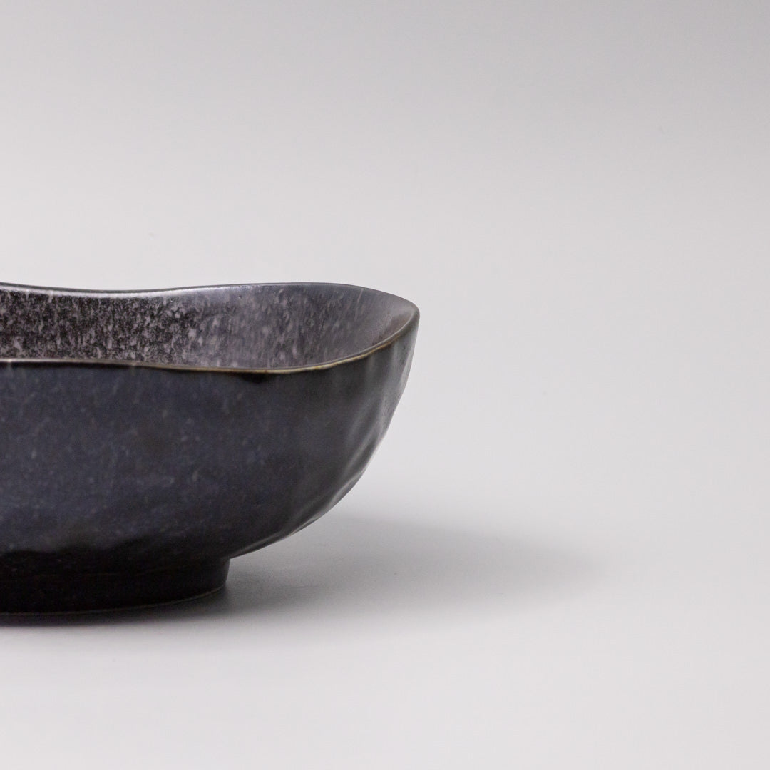 Bowl Organic Shape 20cm Kanso Matte Black Glaze - Image 2