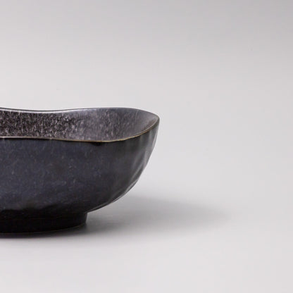 Bowl Organic Shape 20cm Kanso Matte Black Glaze - Image 2