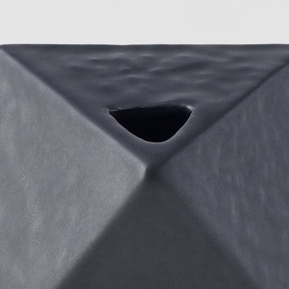 Vase Triangular 130ml Matte Black Glaze - Image 2
