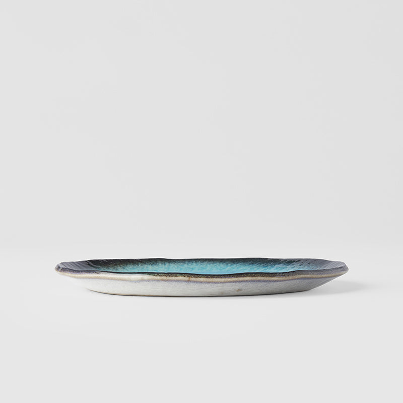 Plate Oval 22cm Sky Blue Glaze - Image 3