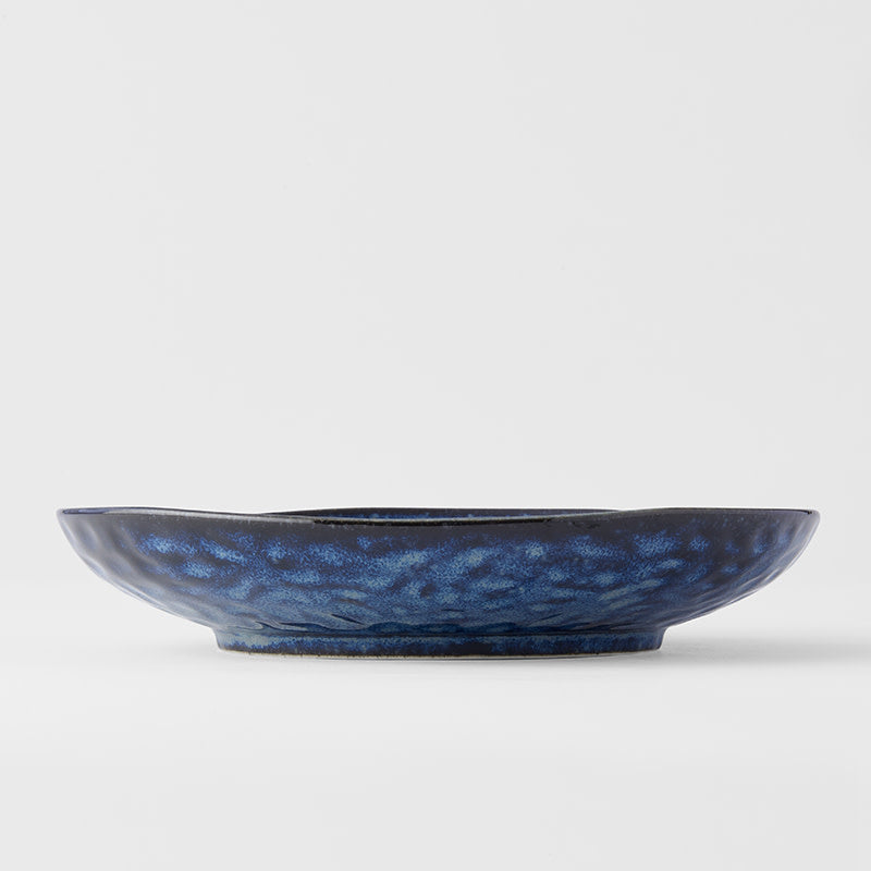 Dinner Plate Organic Shape 23cm Kanso Indigo Blue Glaze - Image 3