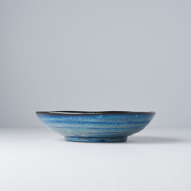 Pasta Bowl Organic Shape 21cm Kanso Indigo Blue Glaze - Image 2