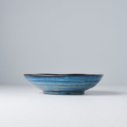 Pasta Bowl Organic Shape 21cm Kanso Indigo Blue Glaze - Image 2