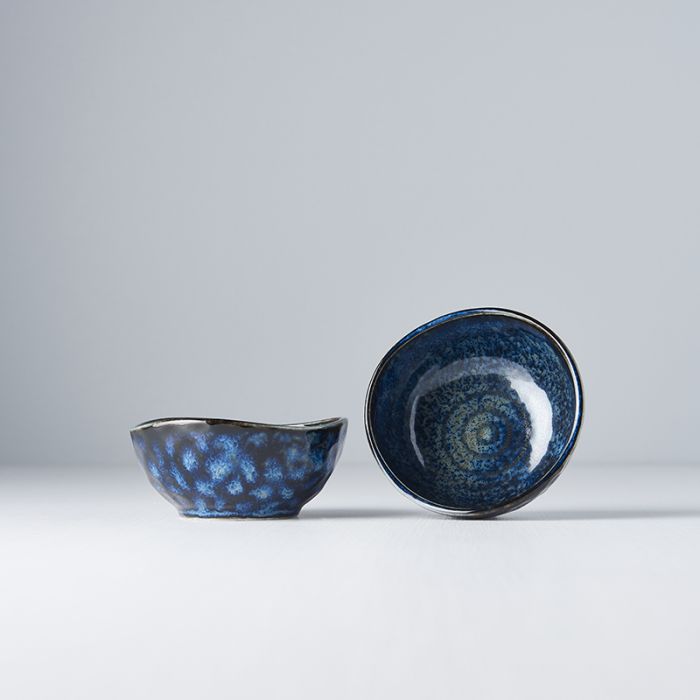 Sauce Dish Organic Shape 8.5cm Kanso Indigo Blue Glaze - Image 2