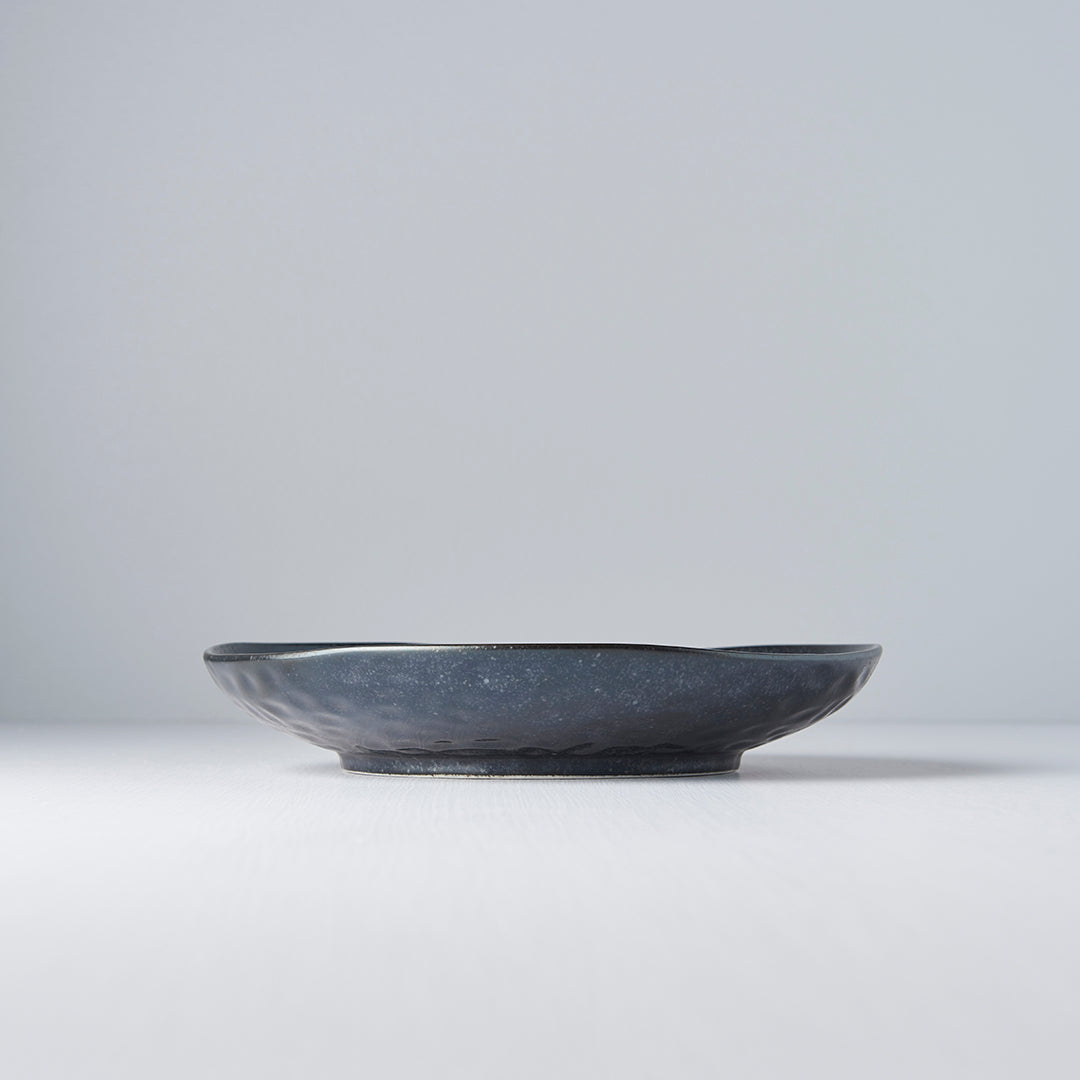 Dinner Plate Organic Shape 23cm Kanso Matt Black Glaze - Image 4