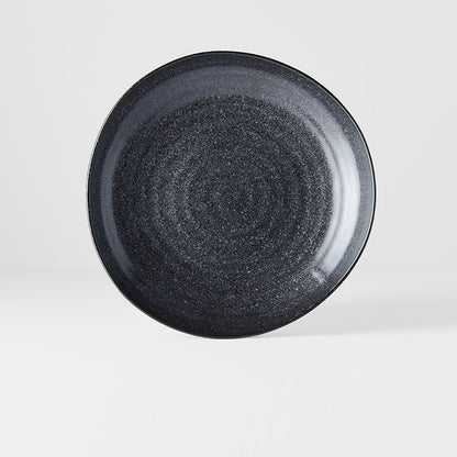 Dinner Plate Organic Shape 23cm Kanso Matt Black Glaze - Image 5
