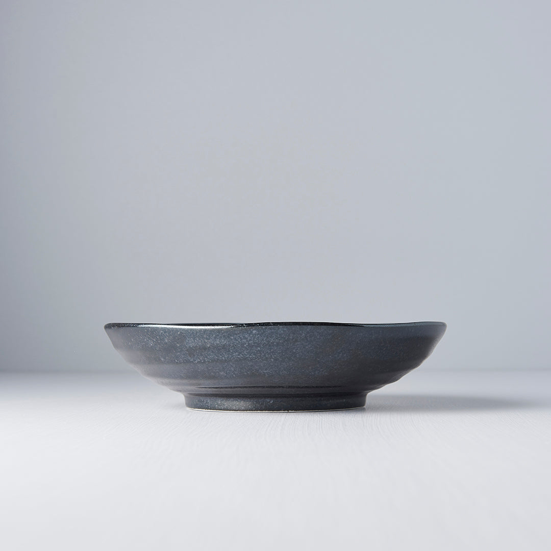 Pasta Bowl Organic Shape 21 cm Kanso Matte Black Glaze - Image 5